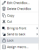 Context menu screenshot